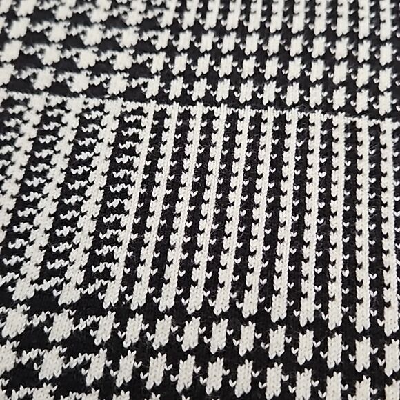 Chaps Women's Petite Houndstooth Sweater Pencil Midi Dress - Picture 12 of 16